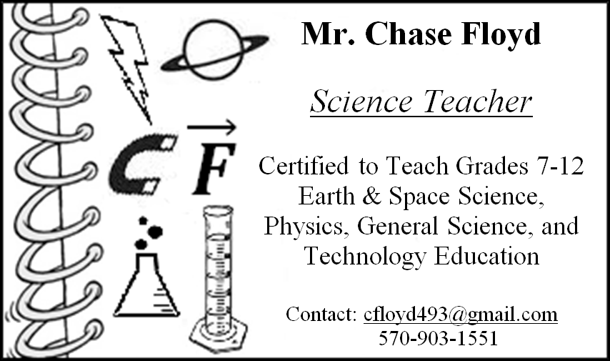 Mr. Floyd - Professional Science Teacher - Business Card